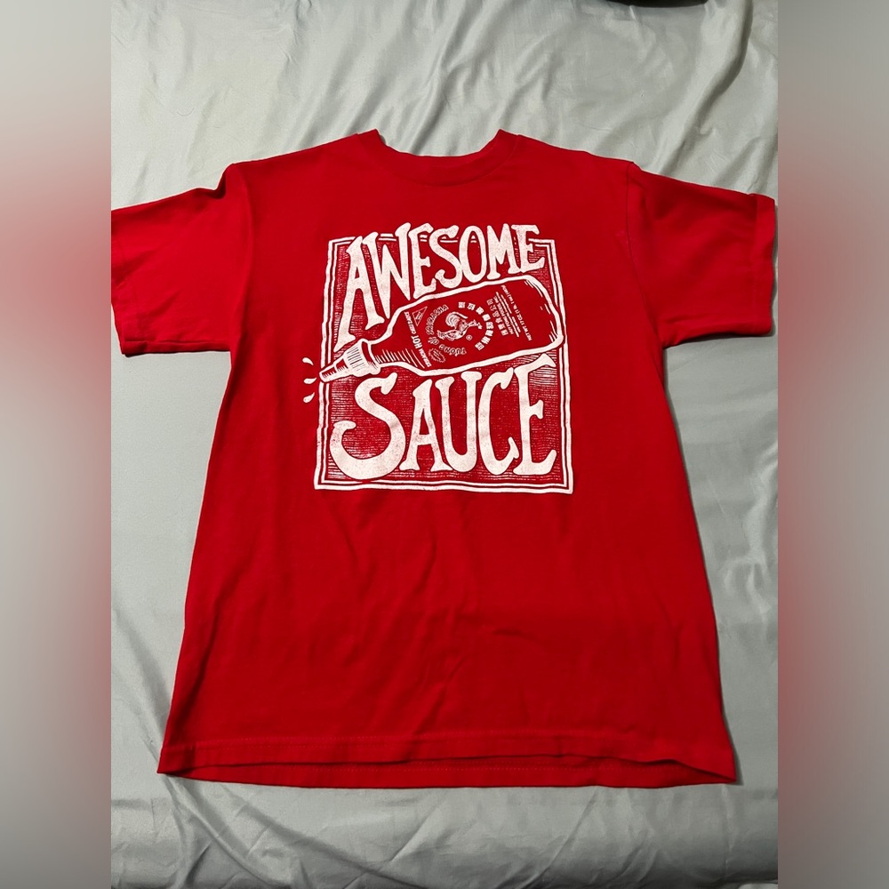 Sriracha Awesome Sauce T-Shirt Mens Size Medium Red